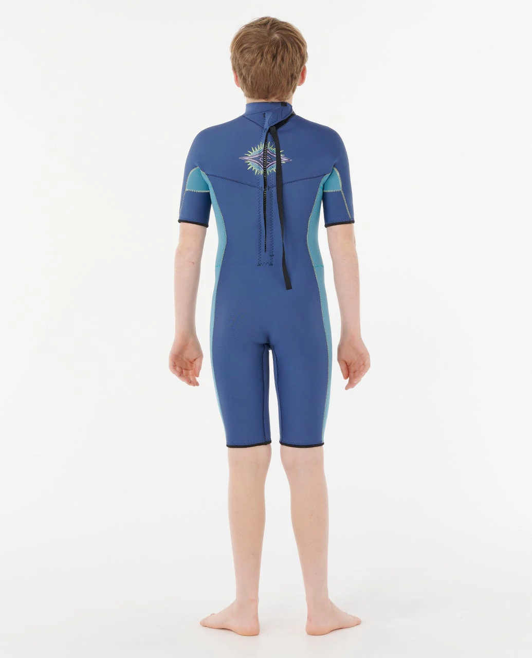 Boys Dawn Patrol Short Sleeve 2mm Back Zip Spring Suit Wetsuit - Image 3