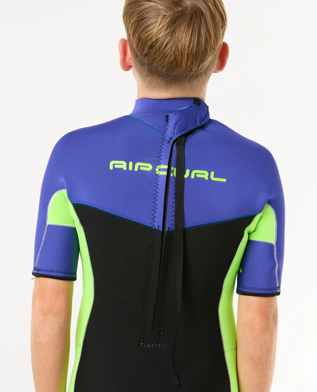 Boys Dawn Patrol Short Sleeve 2mm Back Zip Spring Suit Wetsuit - Image 5