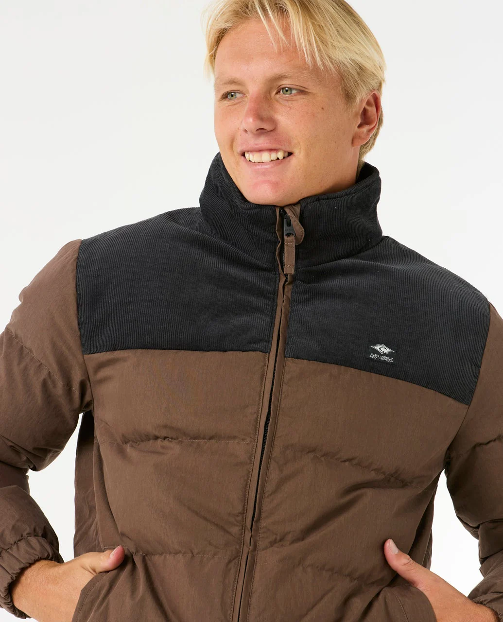 Fade Out Cord Puffer Jacket - Image 11