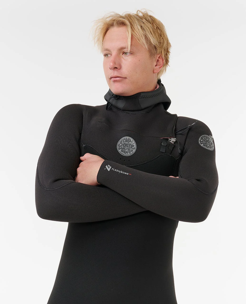 Flashbomb 5/4 Chest Zip With Hood Fullsuit Wetsuit - Image 6