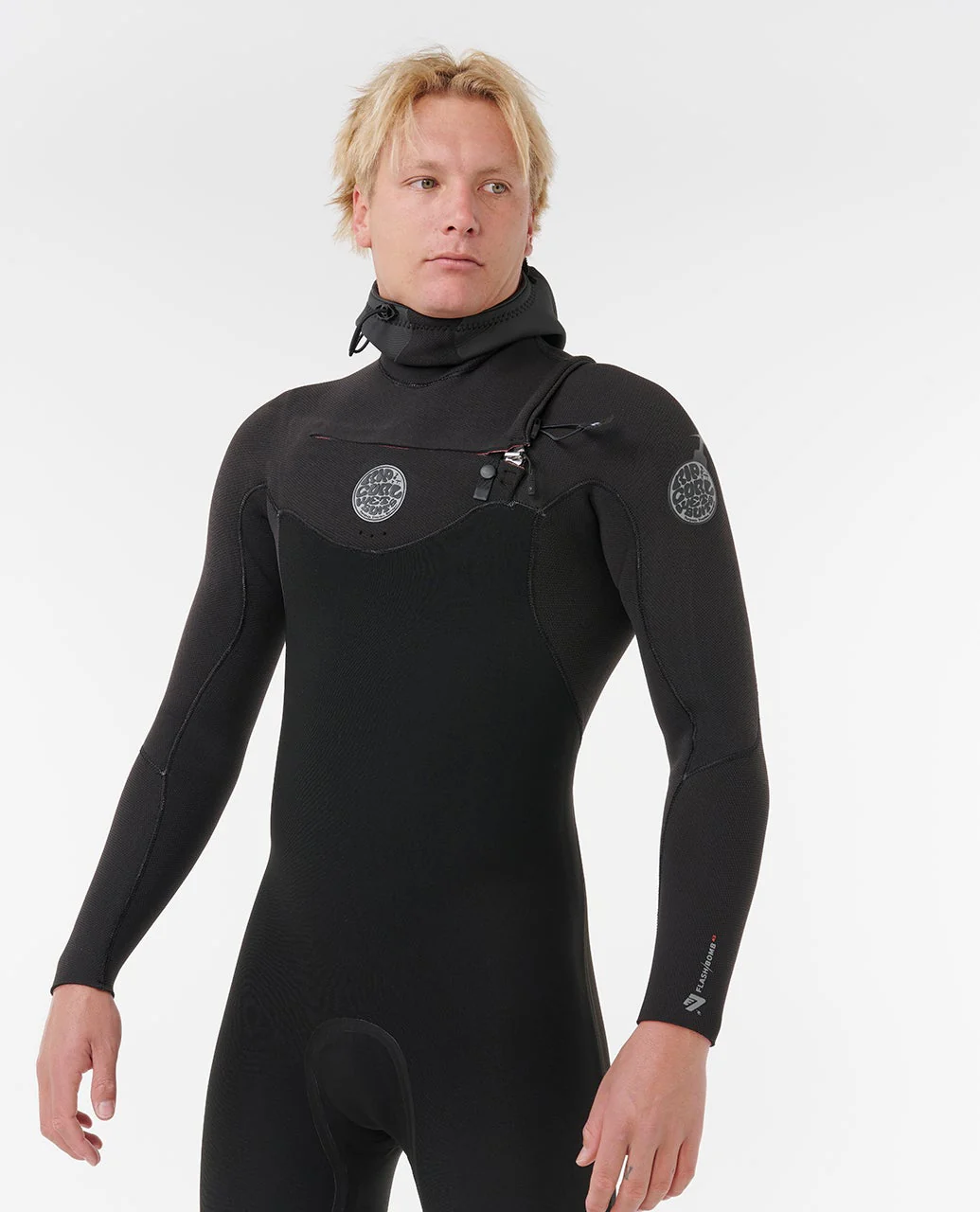 Flashbomb 6/4 Chest Zip With Hood Fullsuit Wetsuit - Image 8