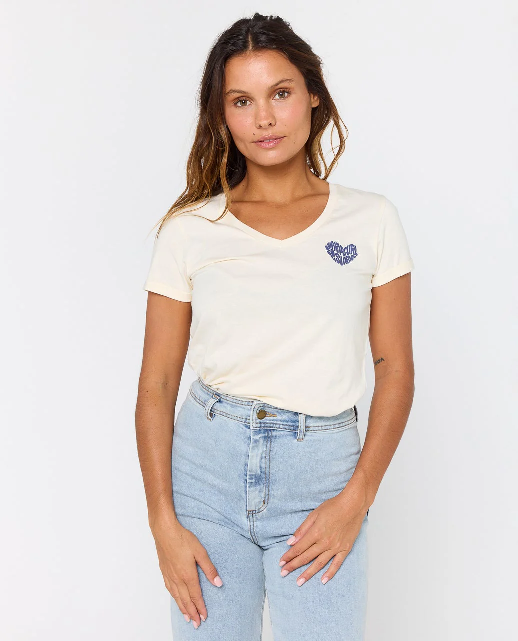 Heart V neck Tee