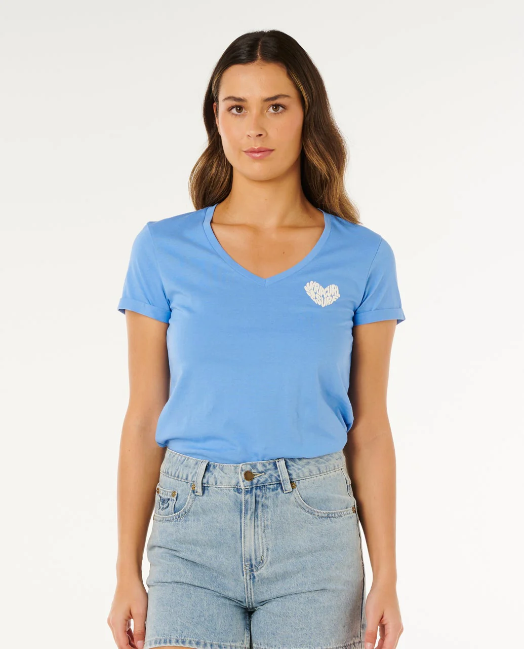 Rc Heart V Neck Tee