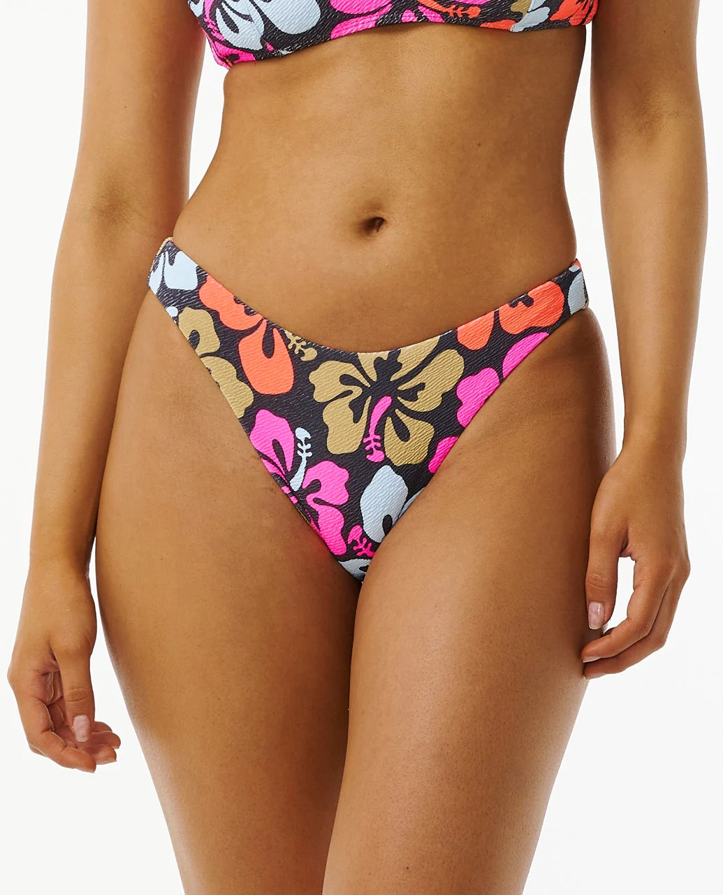 Hibiscus Heat Hi Cut Cheeky Coverage Bikini Bottom