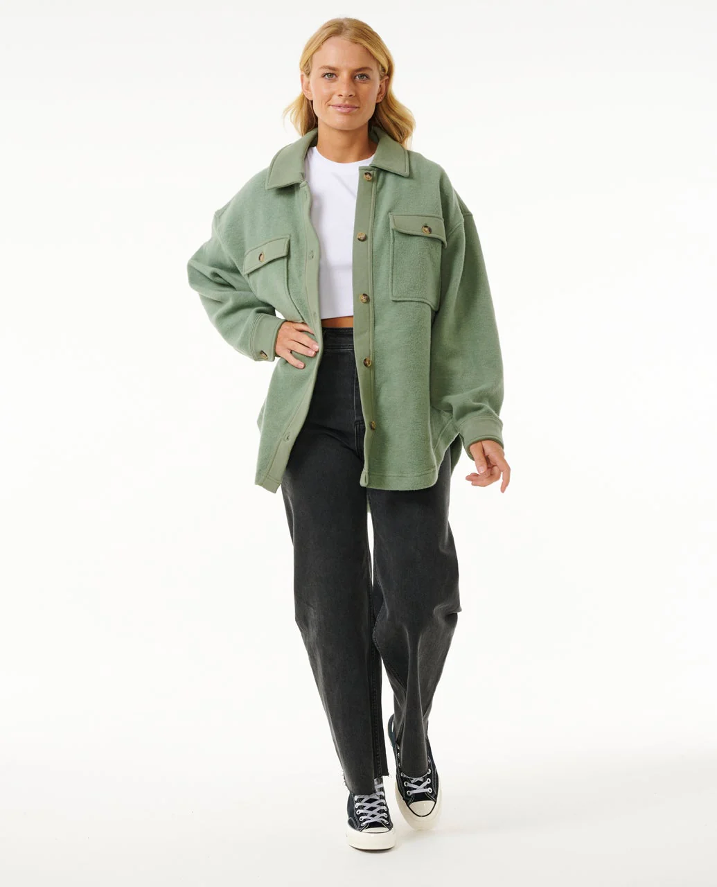 High Tide Fleece Shacket - Image 4
