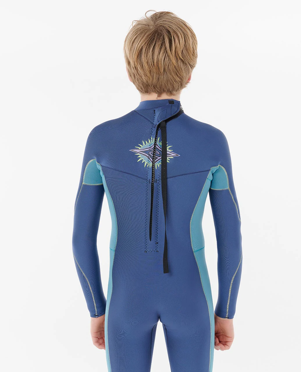 Kids Dawn Patrol Long Sleeve 2mm Back Zip Spring Suit Wetsuit - Image 6