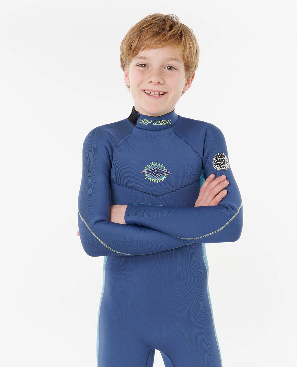 Kids Dawn Patrol Long Sleeve 2mm Back Zip Spring Suit Wetsuit - Image 8
