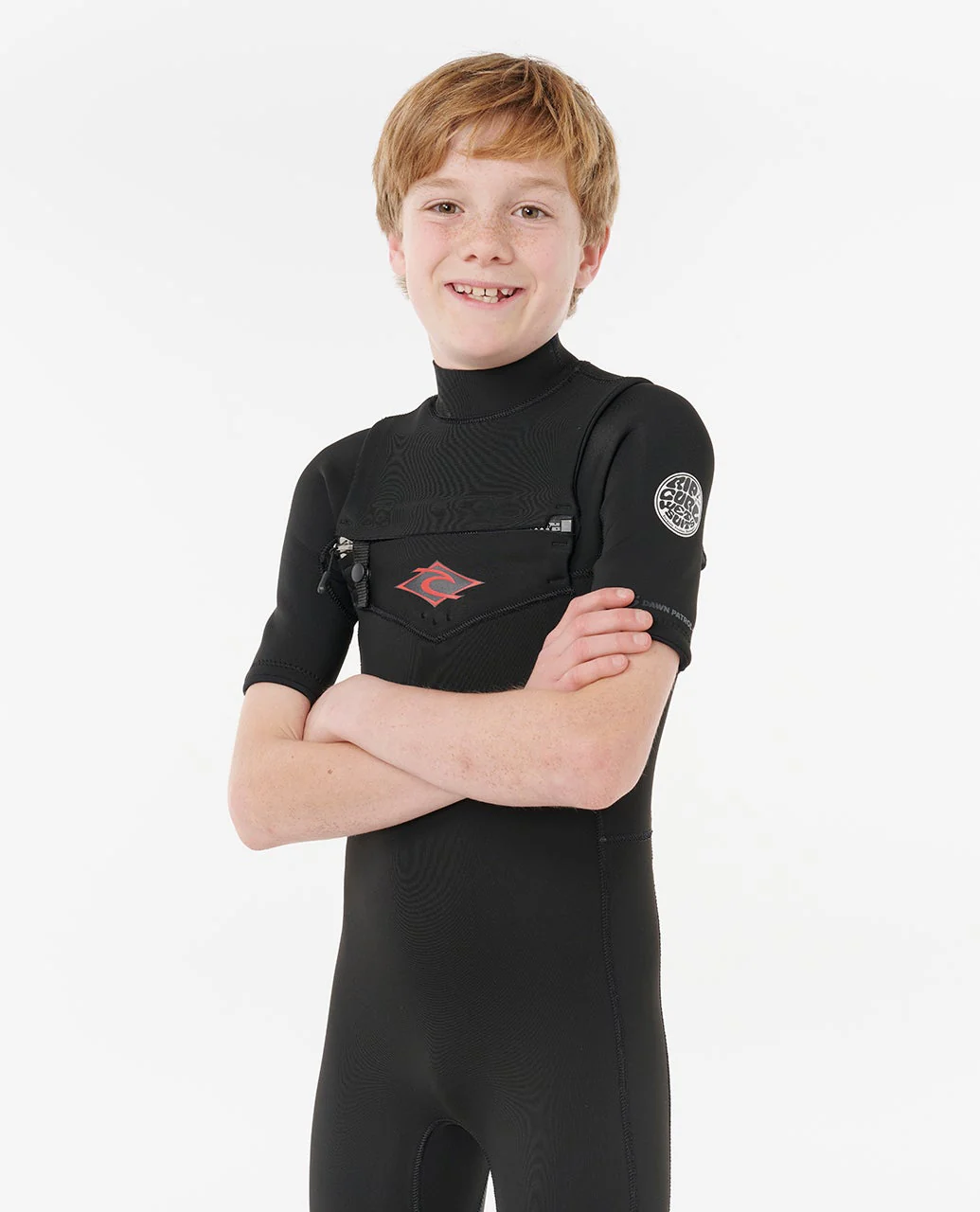 Kids Dawn Patrol Short 2/2 Sleeve Chest Zip Wetsuit - Image 6