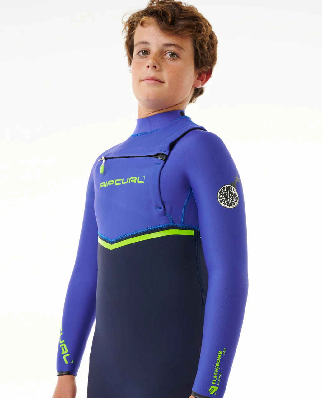 Kids Flashbomb 3/2 Chest Zip Wetsuit - Image 6