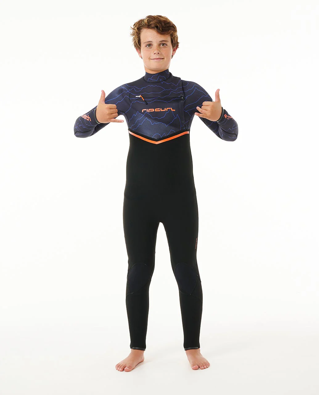Kids Flashbomb 4/3 Chest Zip Wetsuit - Image 4