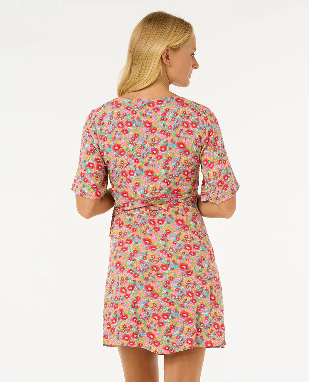 Las Dalias Ditsy Wrap Dress - Image 3