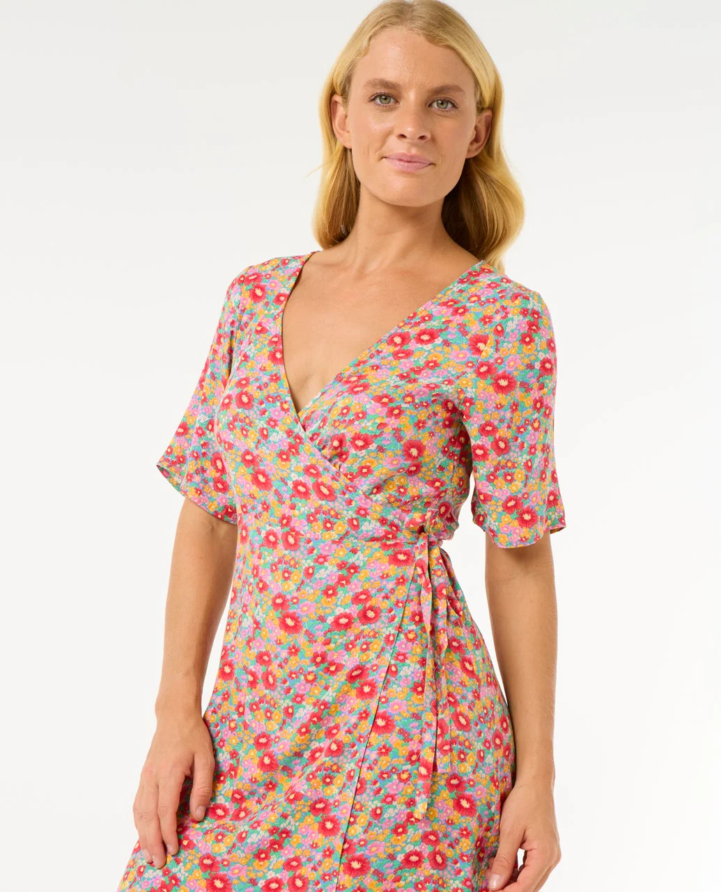 Las Dalias Ditsy Wrap Dress - Image 6