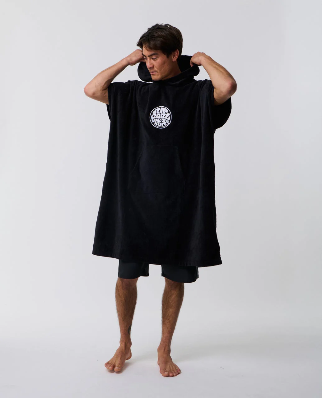 Logo Hooded Towel Poncho - Image 4