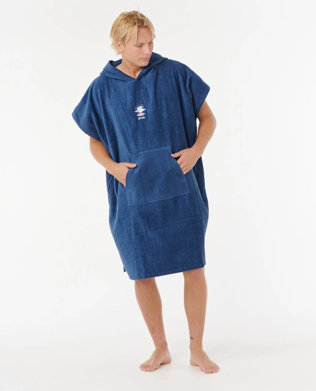 Logo Hooded Towel Poncho - Image 4