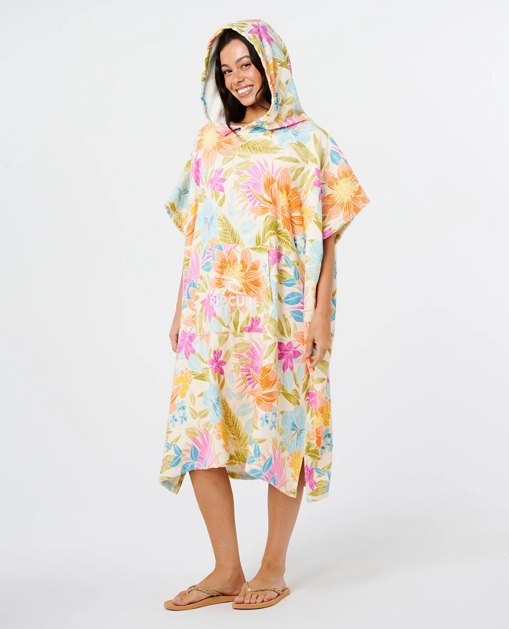 Mixed Hooded Towel Poncho - Image 2