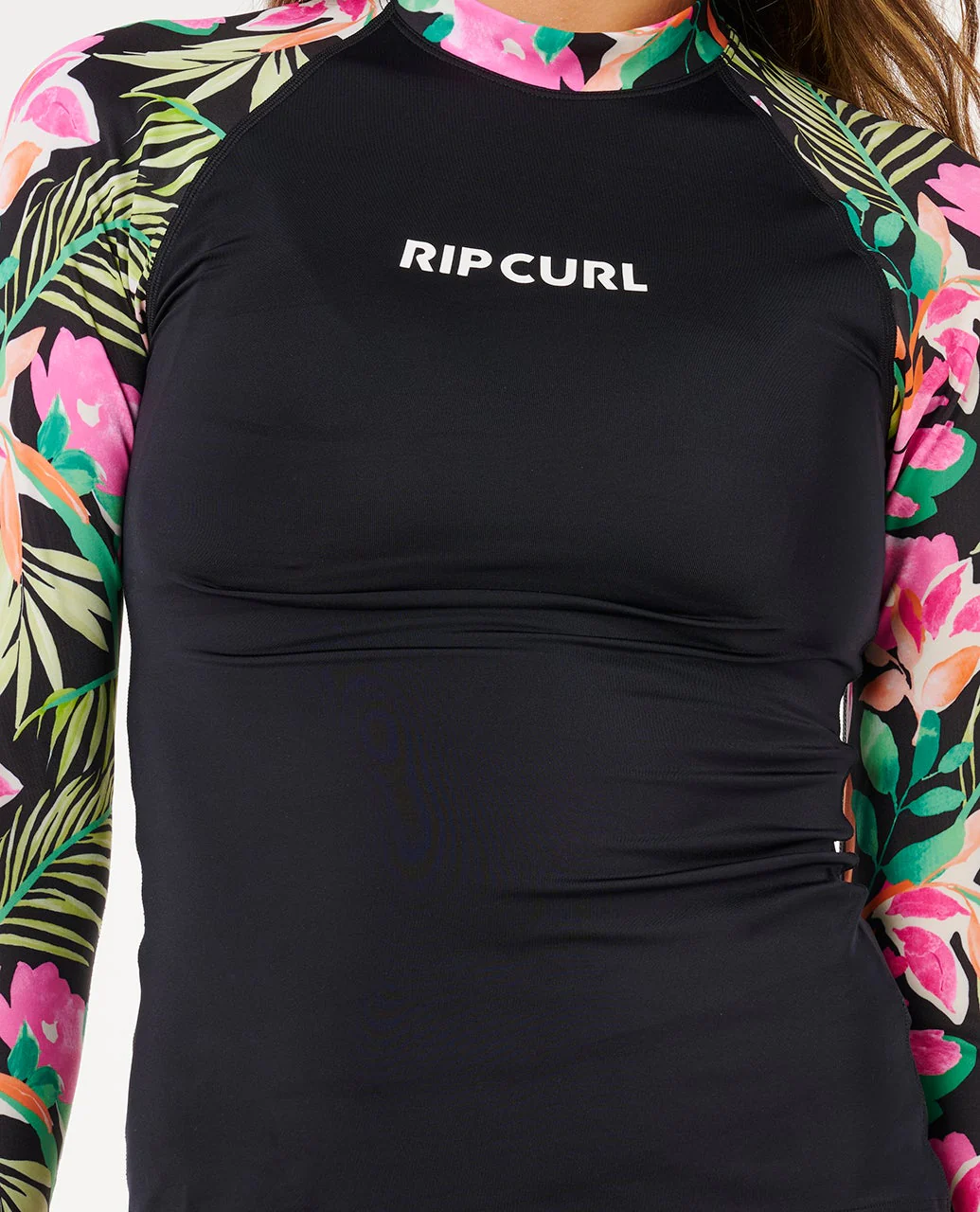 Molokai Long Sleeve Floral Insert Rash Vest - Image 5