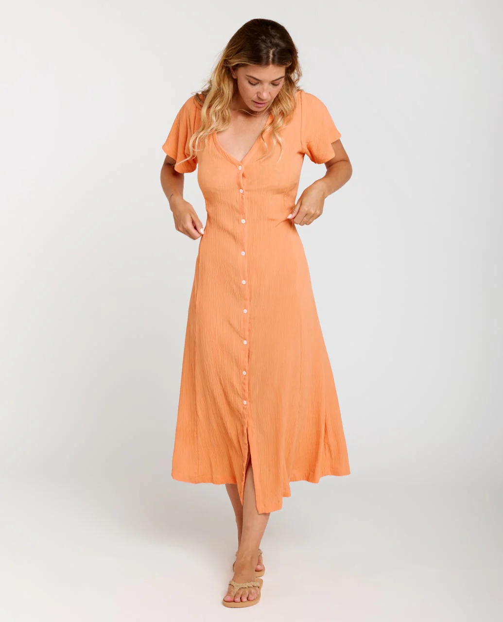 Molokaï Short Sleeve Long Dress