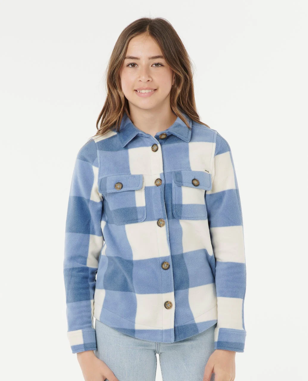 Neon Isles Fleece Long Sleeve Shirt - Kids