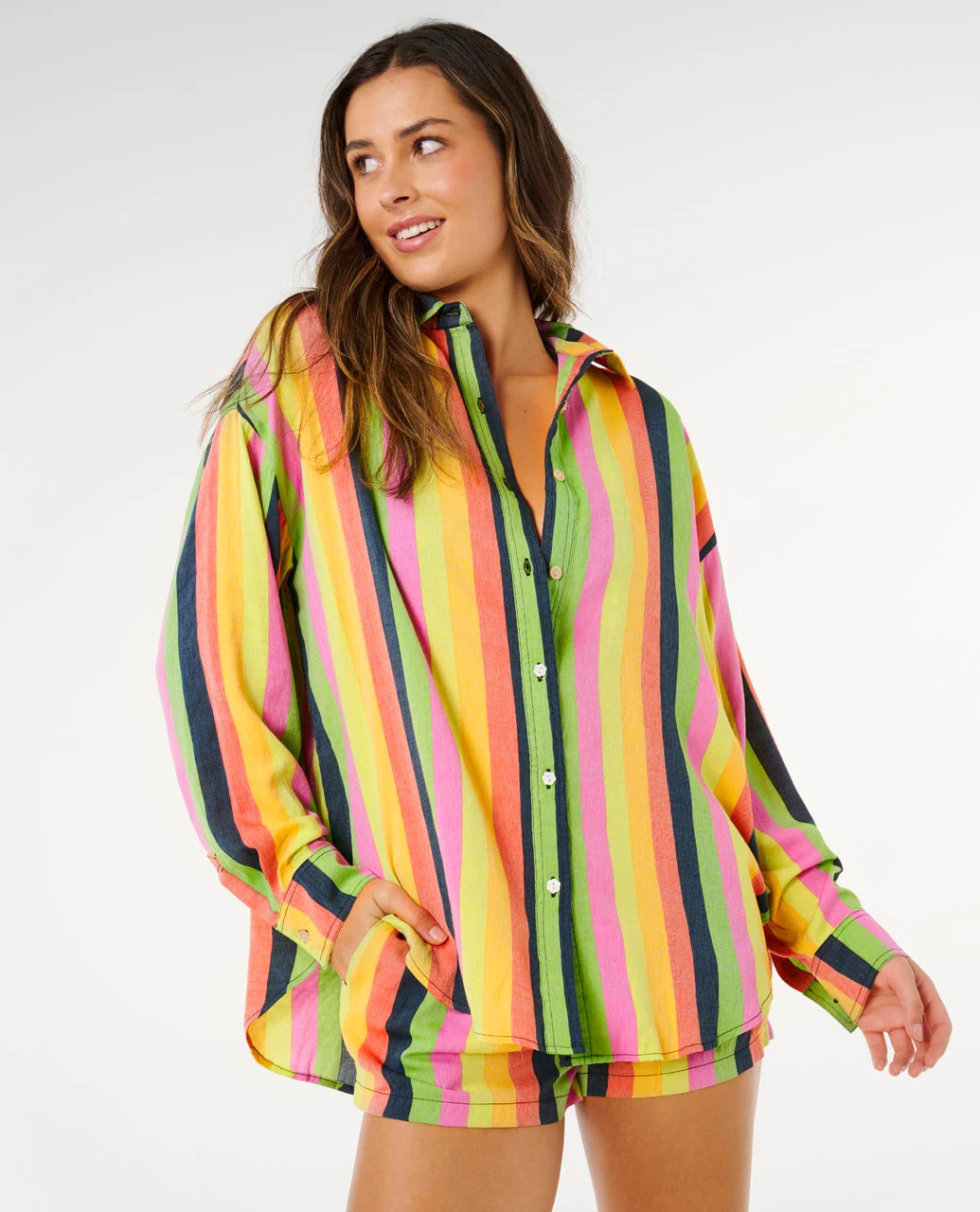 Neon Stripe Relaxed Shirt - Image 4