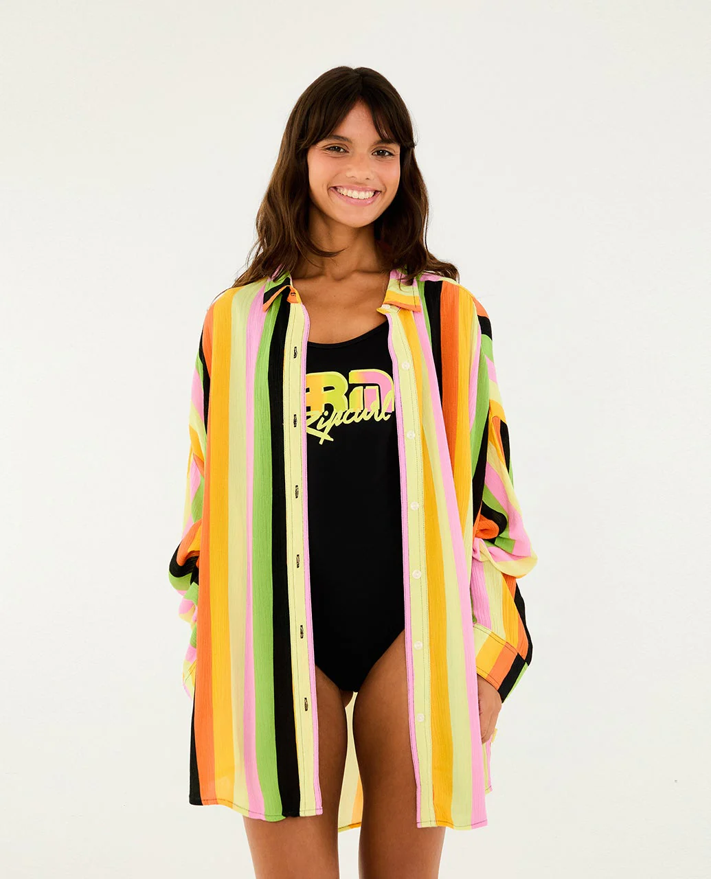 Neon Stripe Relaxed Shirt - Image 5