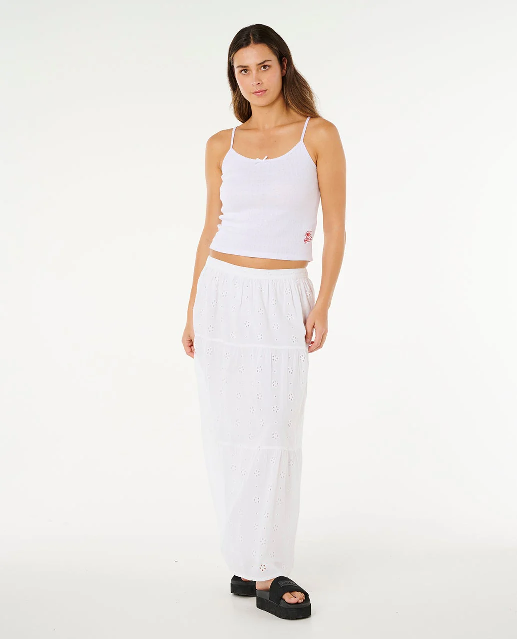 Oasis Broderie Maxi Skirt - Image 4