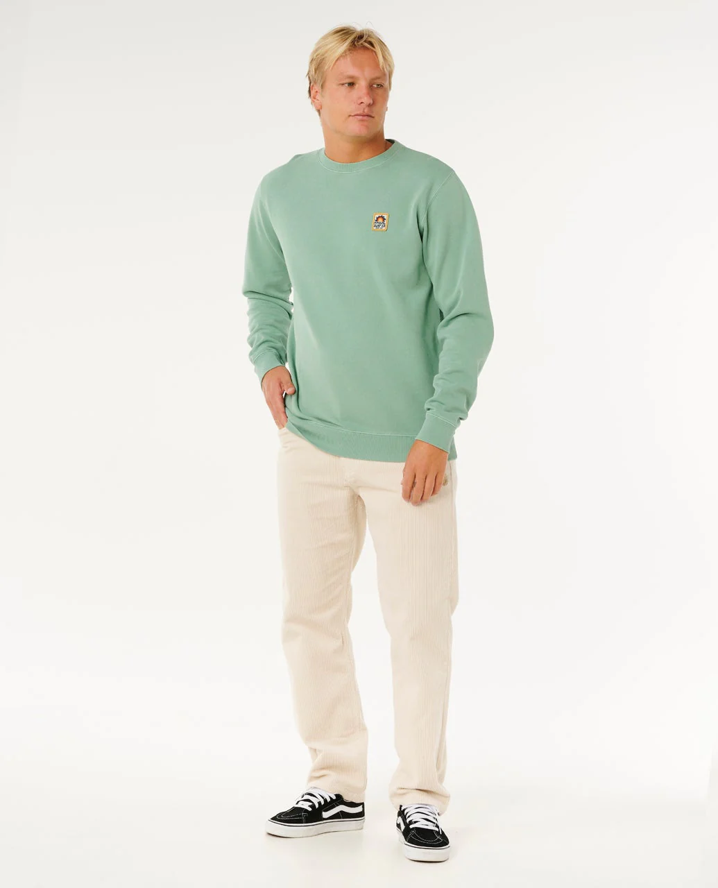 Pacific Rinse Patch Crew Fleece - Image 4