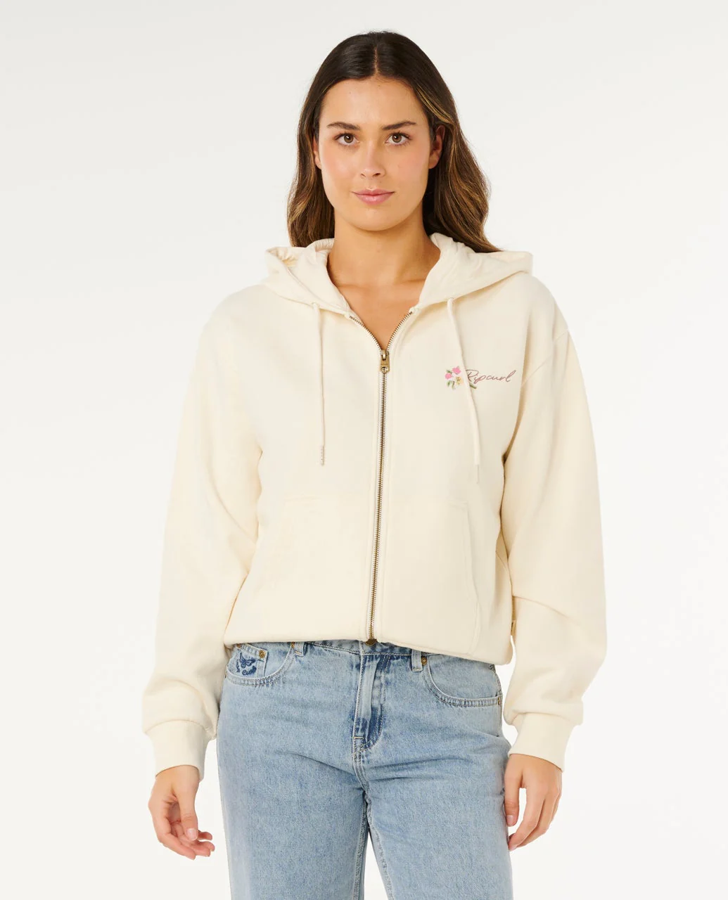 Poolside Zip Thru Relaxed Hood Fleece