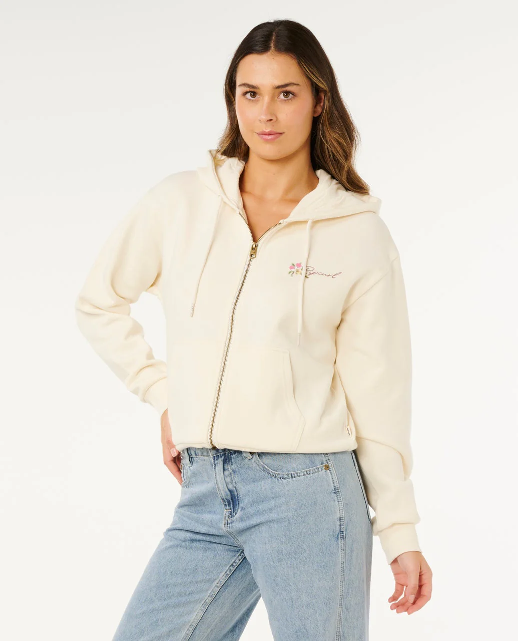 Poolside Zip Thru Relaxed Hood Fleece - Image 2