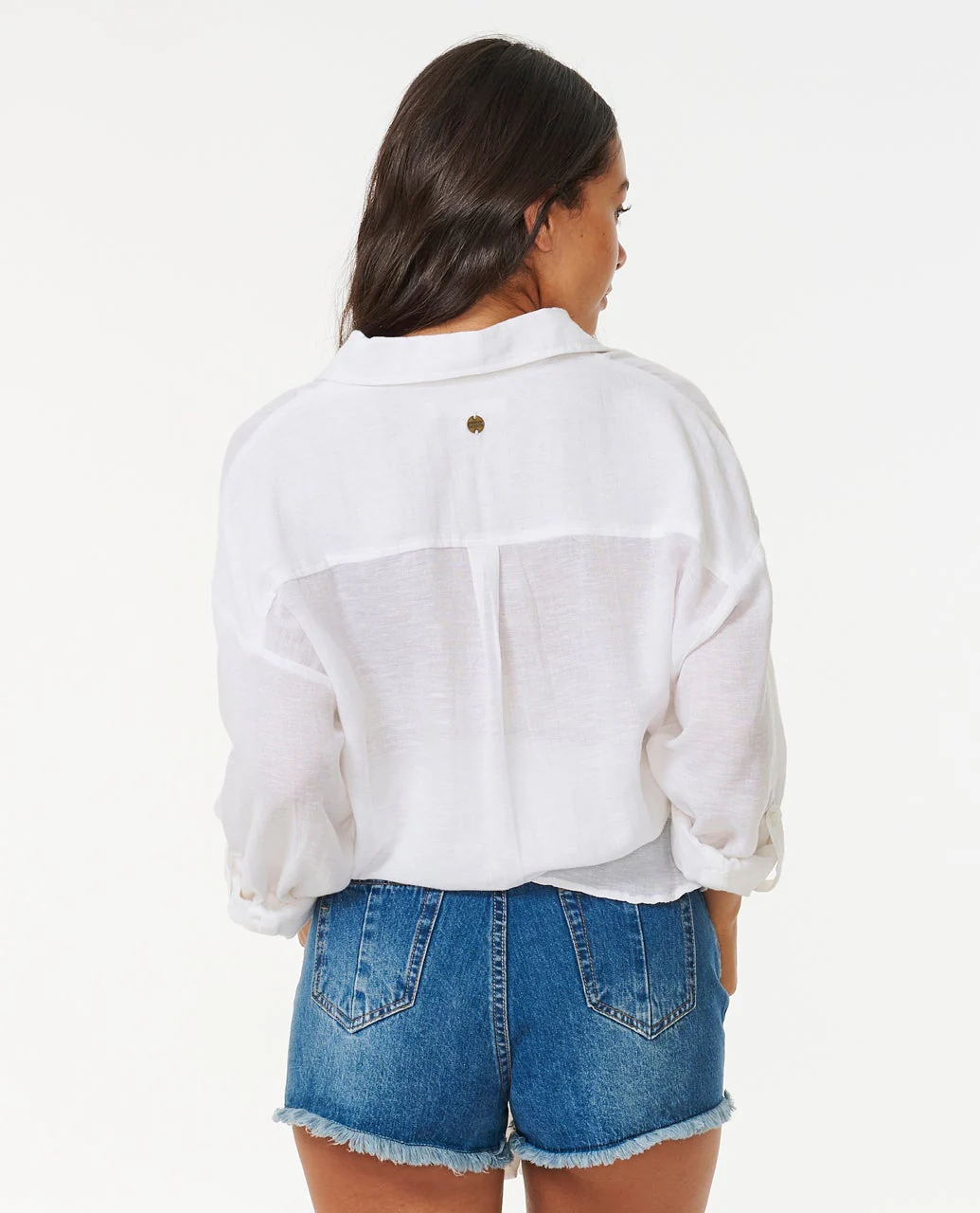 Premium Linen Long Sleeve Button Through Shirt - Image 3
