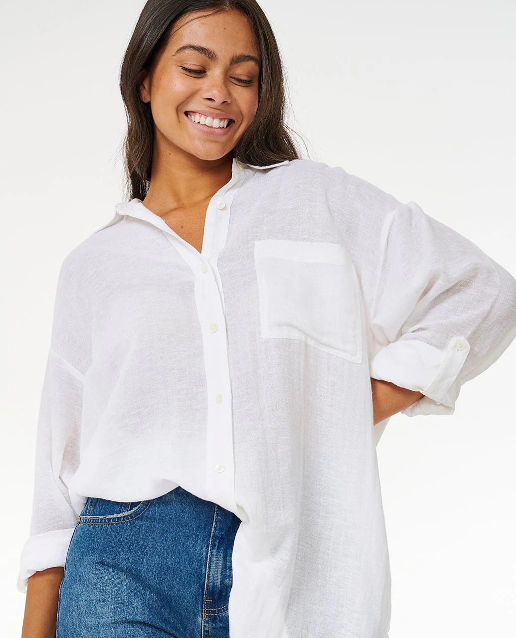 Premium Linen Long Sleeve Button Through Shirt - Image 5