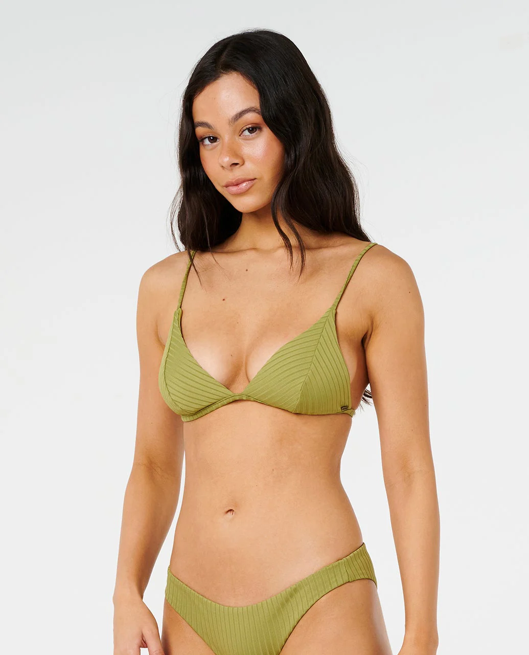 Premium Surf Banded Fixed Triangle Bikini Top - Image 5