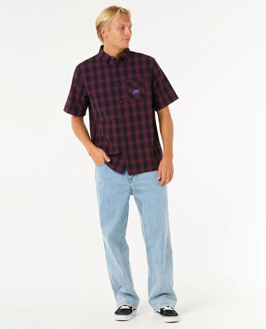 Raw Energy Short Sleeve Plaid Shirt - Image 7