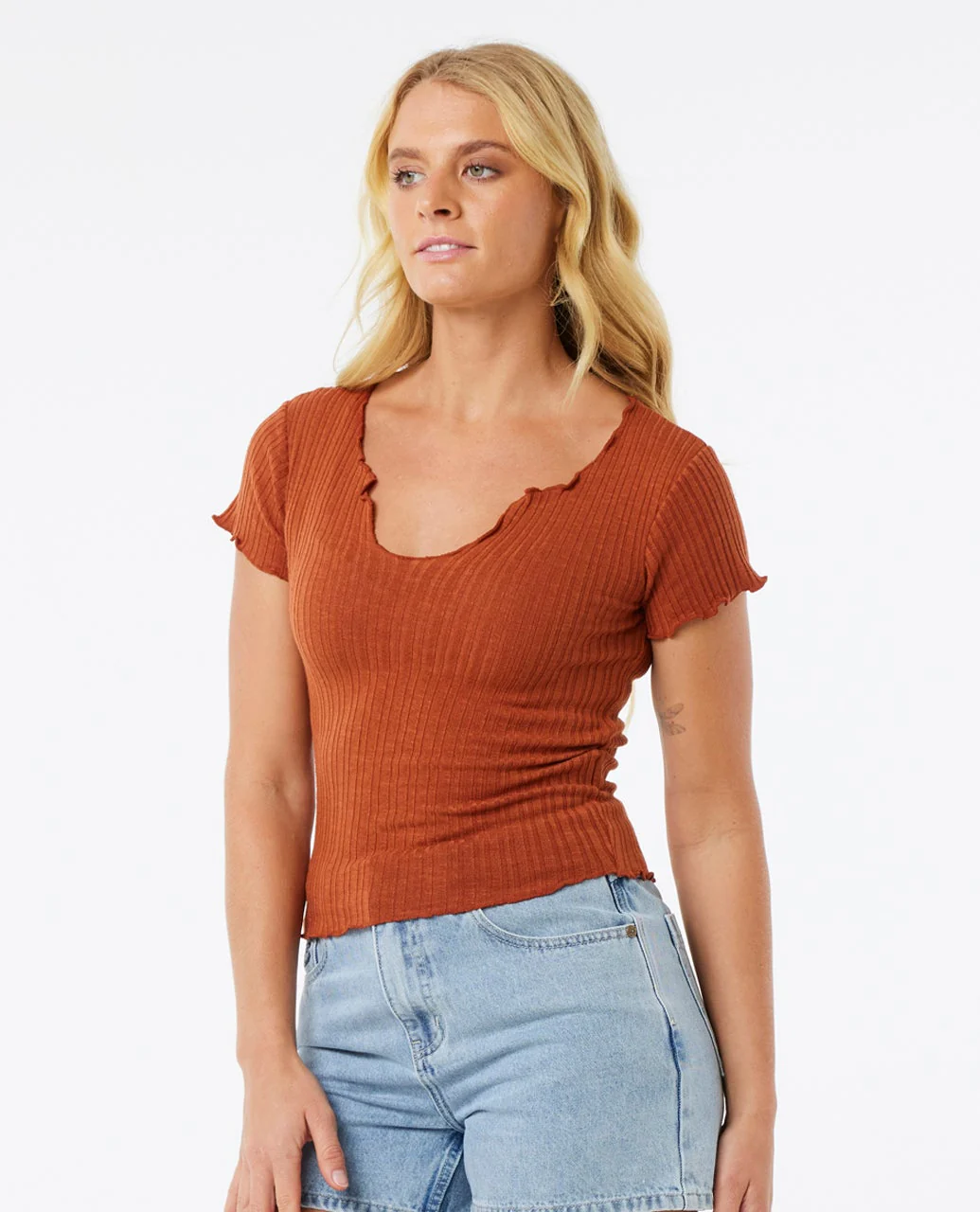 Soleil Textured Short Sleeve Top - Image 2