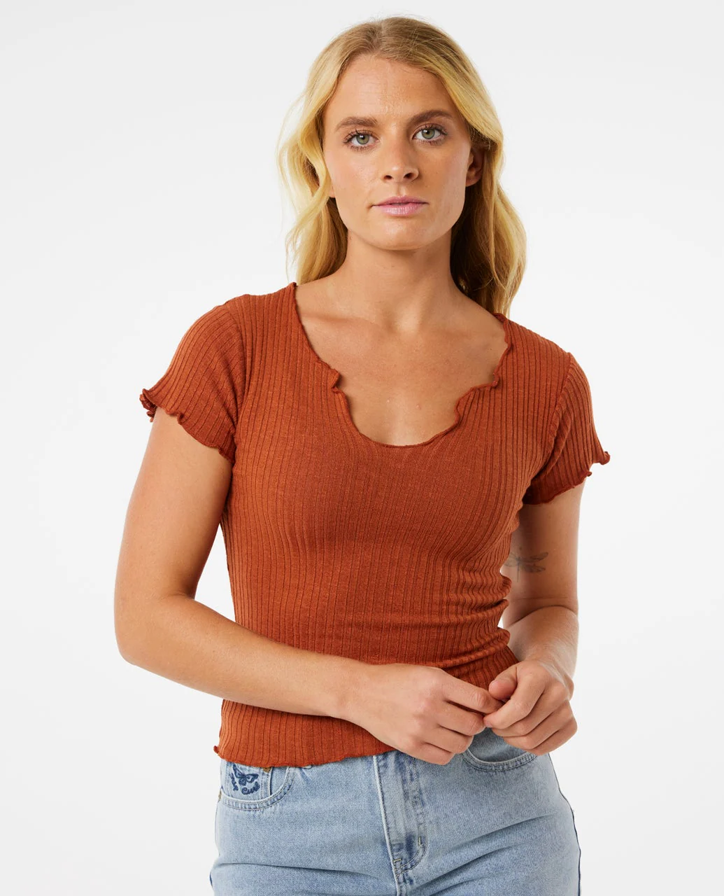 Soleil Textured Short Sleeve Top - Image 6