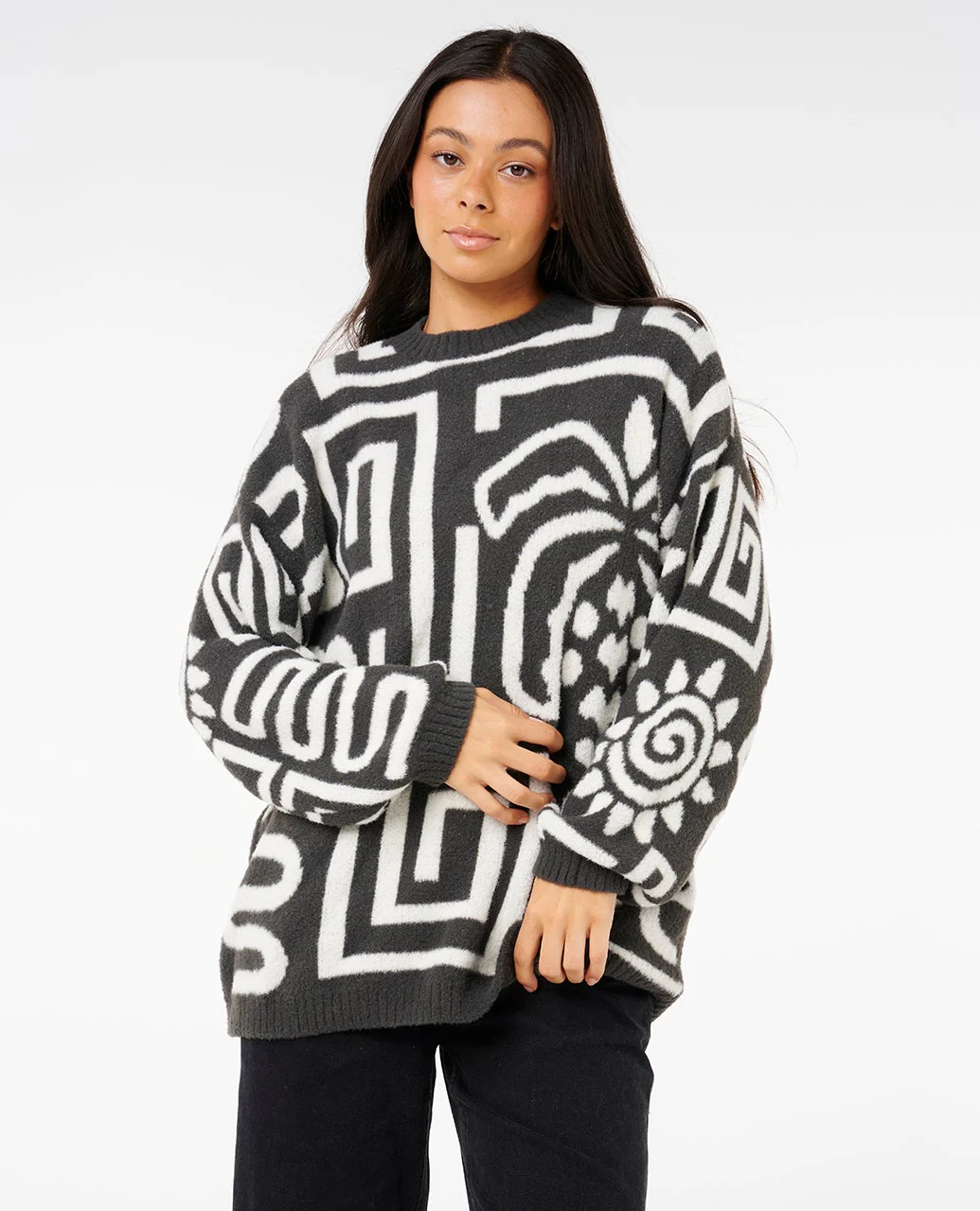 Sunset Luau Knit Crew Fleece - Image 6