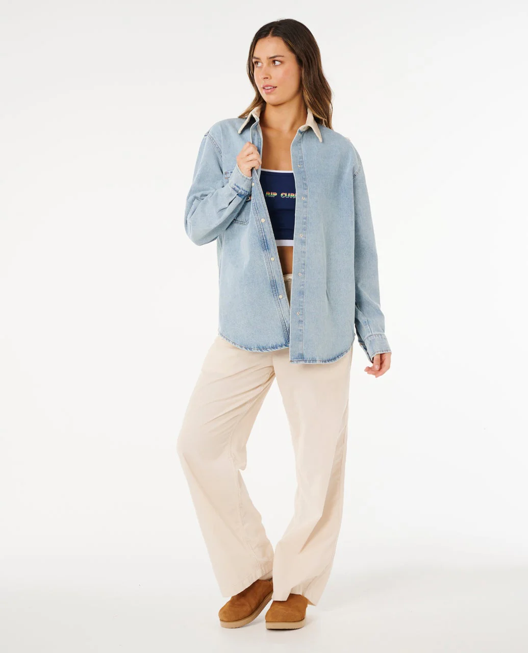 Surf Side Relaxed Denim Shirt - Image 5