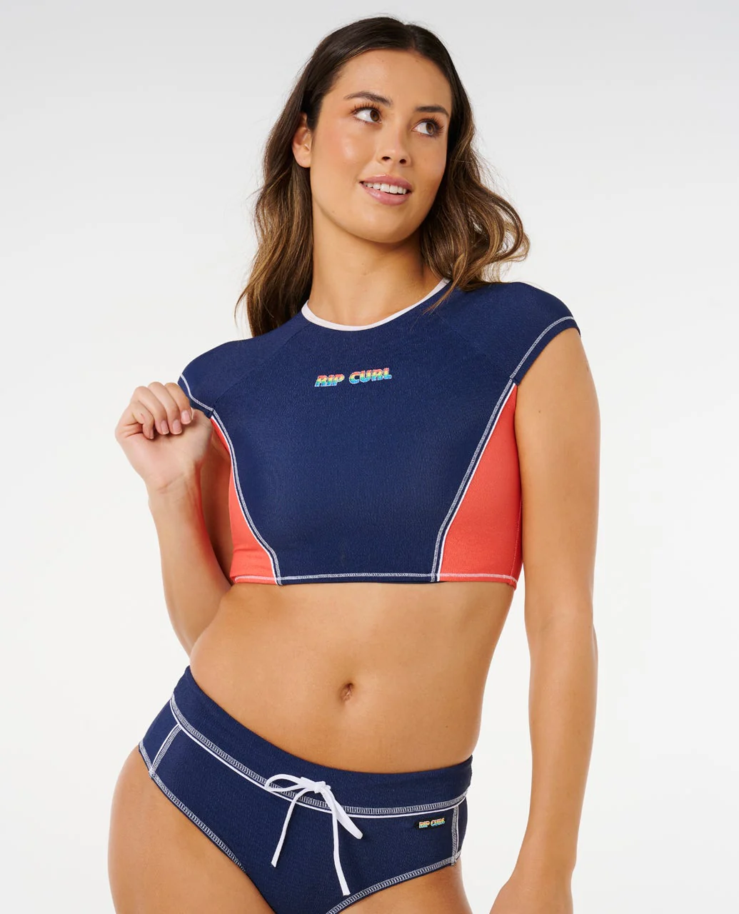 Surf Tide Crop Short Sleeve Rashvest - Image 3