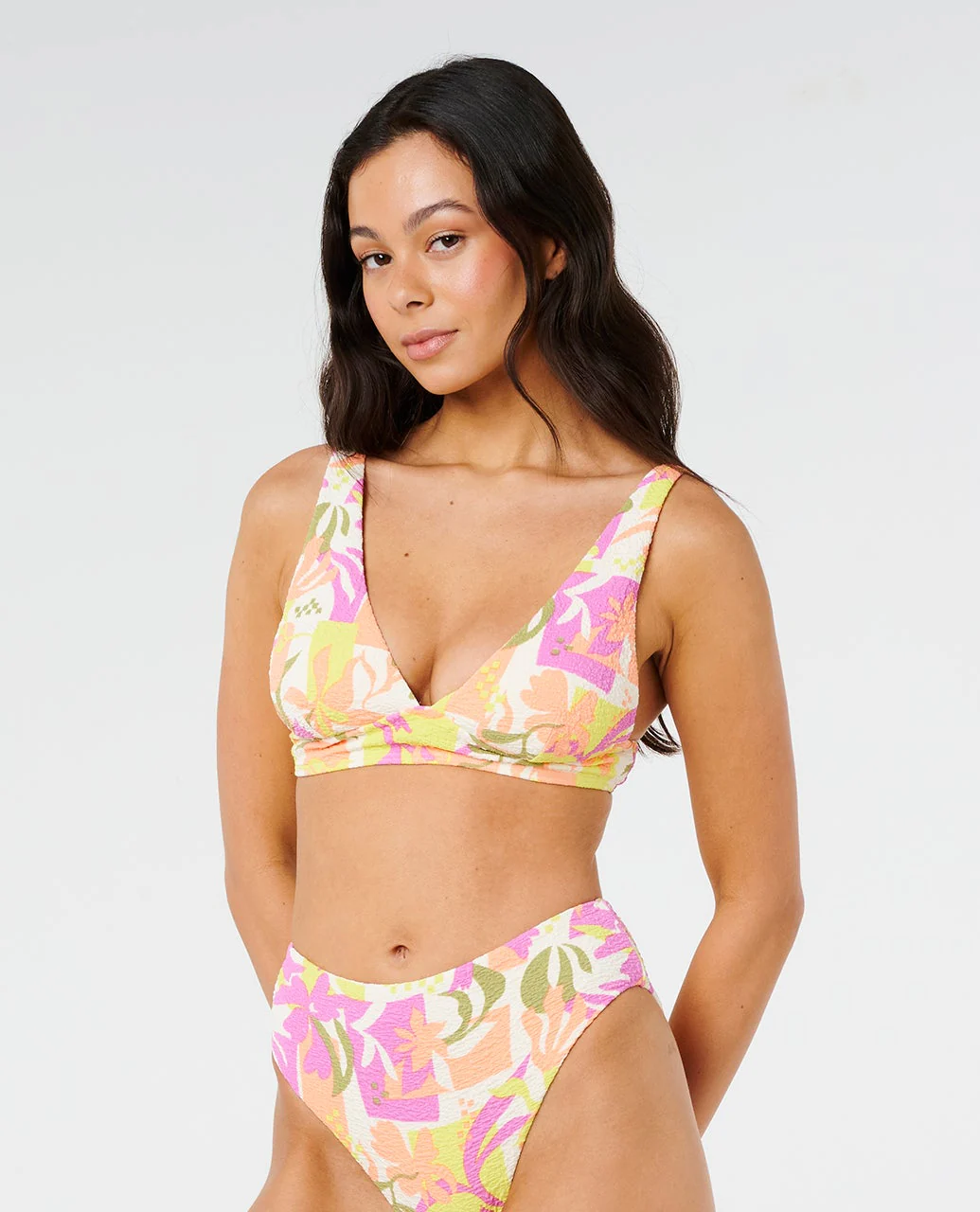 Topanga Geo Deep V Bikini Top - Image 2