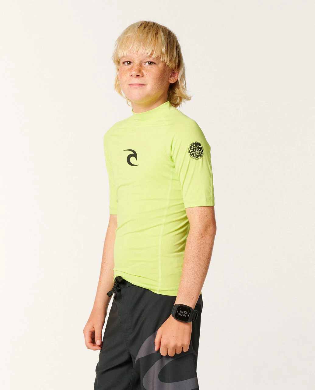 Waves UPF Short Sleeve Boy Rash vest - Image 2