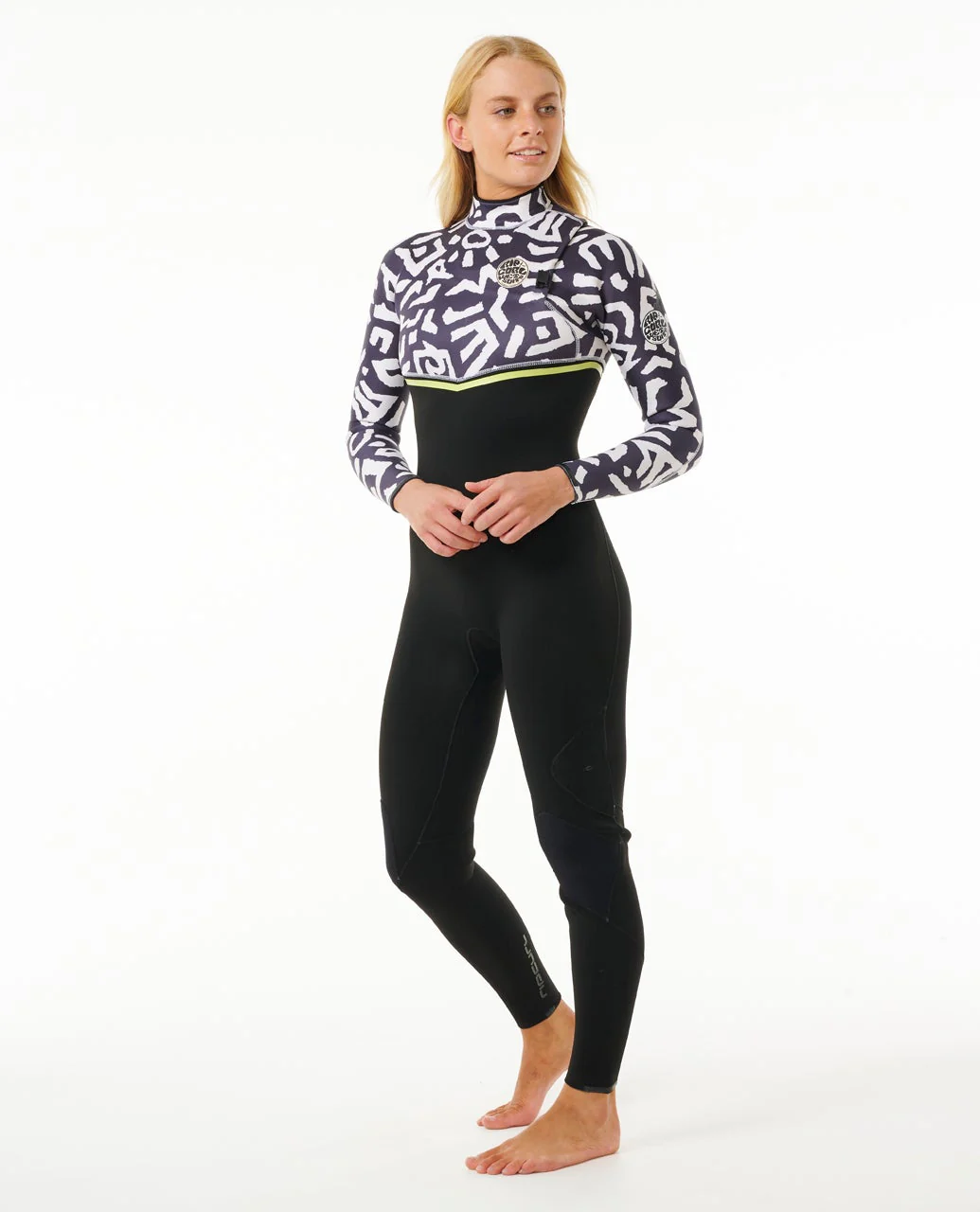 Womens Ebomb 4/3 Zip-Free Wetsuit with Print - Image 2
